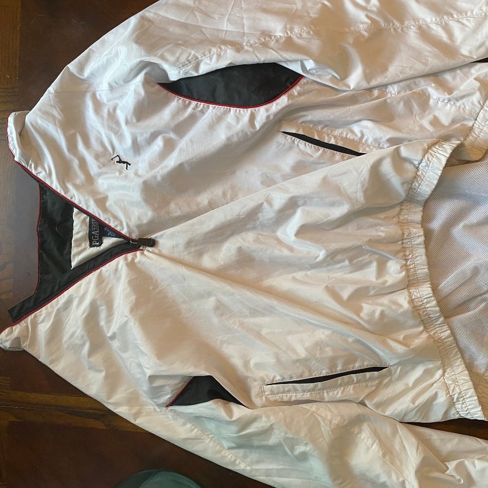 White Silky PGA Windbreaker